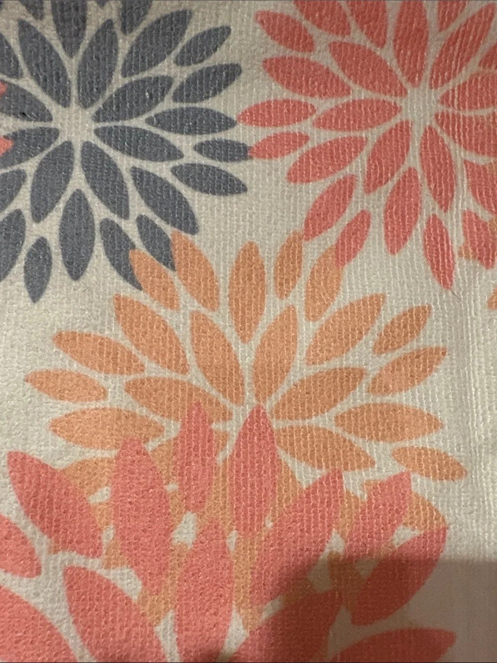 Floral Burst Kitchen Towels (4)- Coral, Peach & Slate